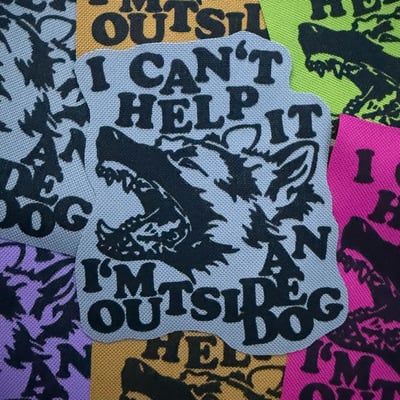 Outside dog canvas patch