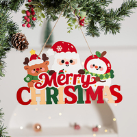 Wooden Christmas Pendant Decoration For Wall Hanging IPS505 - Thumbnail 2