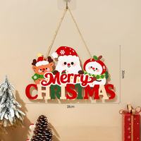 Wooden Christmas Pendant Decoration For Wall Hanging IPS505 - Thumbnail 3