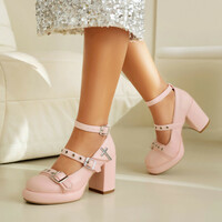 Punk Strap Cross High Heels - 3colors - Thumbnail 6