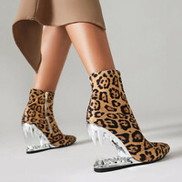 Leopard Hollow Special Heeled Boots - Thumbnail 2