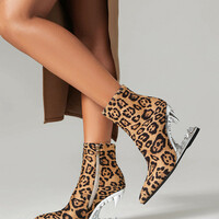 Leopard Hollow Special Heeled Boots - Thumbnail 3