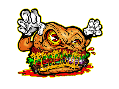 ANGRIER BURGER sticker