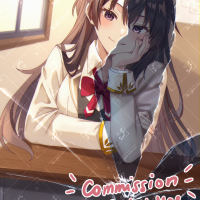 Yuki suou - split/nice/naughty- alya hides her feelings (8x11 or 5x5) signed print