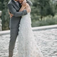 3D Handmade Flowers Mermaid Wedding Dress Bridal Gown Wedding Gown - Thumbnail 1