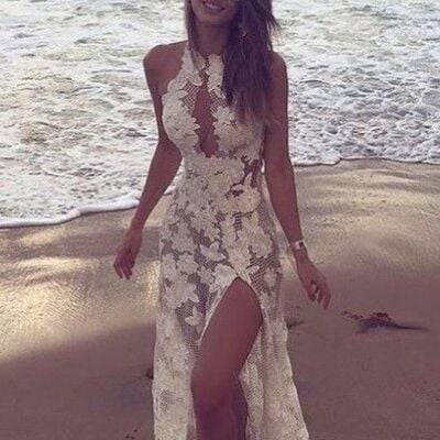 Sexy a line lace beach boho wedding dress bridal gown wedding gown