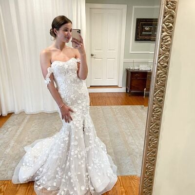 Simple sheath lace wedding dress bridal gown wedding gown