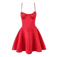 Sexy backless suspender skirt temperament dress - Thumbnail 1