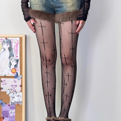 Sexy crisscross fishnet stockings pantyhose