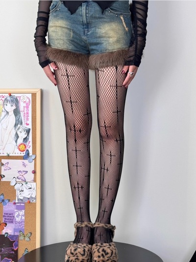 Sexy Crisscross Fishnet Stockings Pantyhose