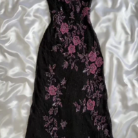 Elegant Black Retro Strap Long Prom Dresses - Thumbnail 2