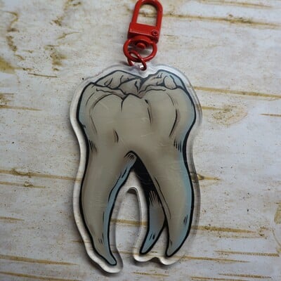 Tooth keychain