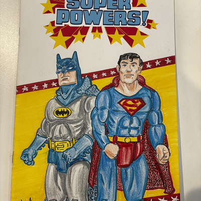 Super powers original art sketch cover