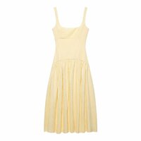 Fashionable textured midi sling dress - Thumbnail 1