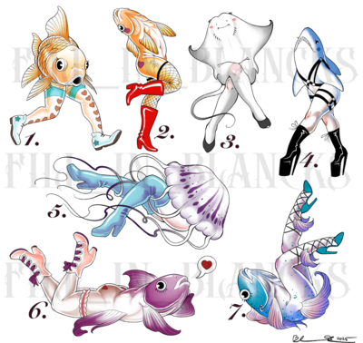 Reverse Mermaid Stickers