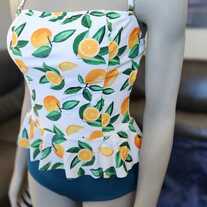 Women's Halter High Waisted Swimsuit 2 Piece Ruffle Tummy Control Peplum Spaghetti Strap Tankini