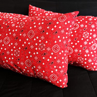 Red Bandana Pillows - Thumbnail 1