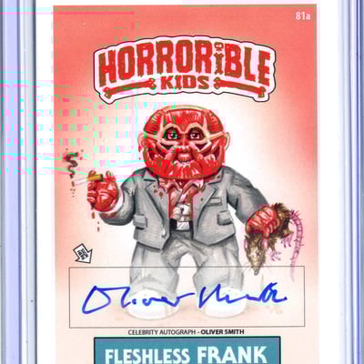 Horrorible kids oliver smith - celebrity auto card