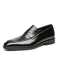 Business patent leather loafers men's embossed trendy leather shoes 4 colors - Thumbnail 7