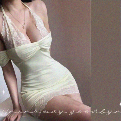 Halter neck hip nightdress