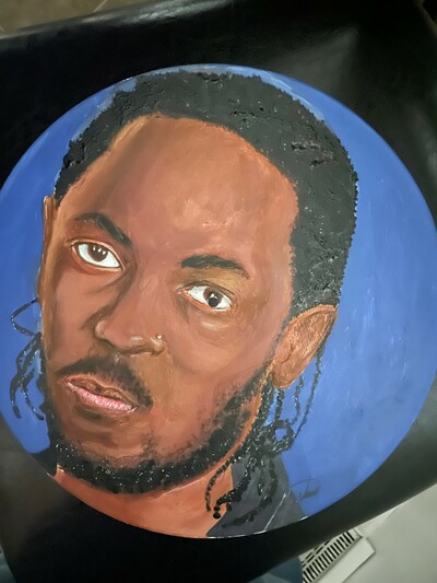 Kendrick original art on vinyl album 