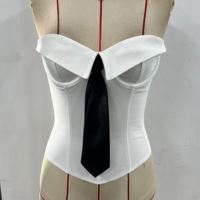 Tie-wrap chest solid color vest - Thumbnail 3