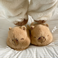 Funny Cute Capybara Plush Slippers - Thumbnail 1