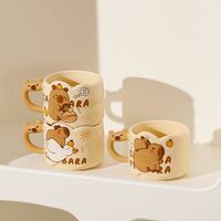 Kawaii Capybara Print Coffee Mug - Thumbnail 3