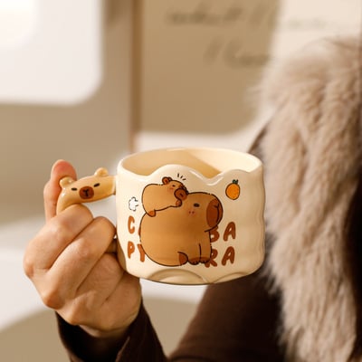 Kawaii Capybara Print Coffee Mug