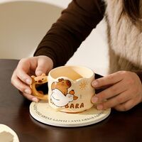 Kawaii Capybara Print Coffee Mug - Thumbnail 1