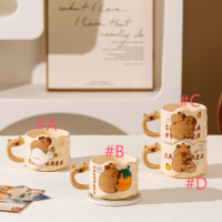 Kawaii Capybara Print Coffee Mug - Thumbnail 6
