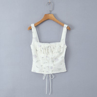 Vintage lace straps sweet little top camisole - Thumbnail 5