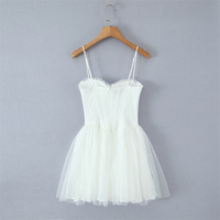 Fashion sexy hot girl small fresh lace embroidery dress - Thumbnail 3