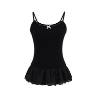 Casual lace hem bow decoration suspenders - Thumbnail 1