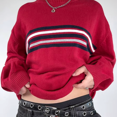 Vintage striped red sweater