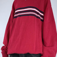 VINTAGE STRIPED RED SWEATER - Thumbnail 2
