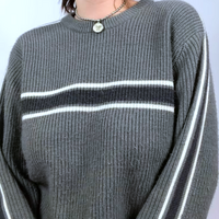 RETRO GREY KNIT SWEATER - Thumbnail 2