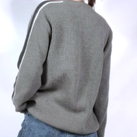 RETRO GREY KNIT SWEATER - Thumbnail 3