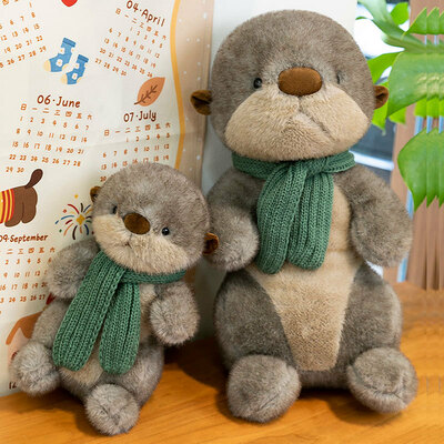 Sloth plush toy with scarf