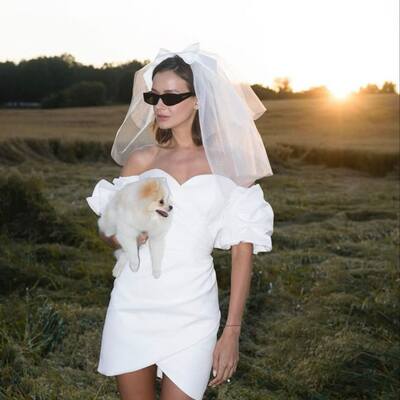 Simple sheath mini short beach boho wedding dress bridal gown wedding gown