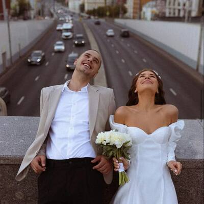 Simple a line mini short beach boho wedding dress bridal gown wedding gown