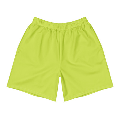 All-over print unisex athletic long shorts (lime green)