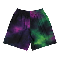 All-Over Print Unisex Athletic Long Shorts (GALAXY LIGHTS) - Thumbnail 1