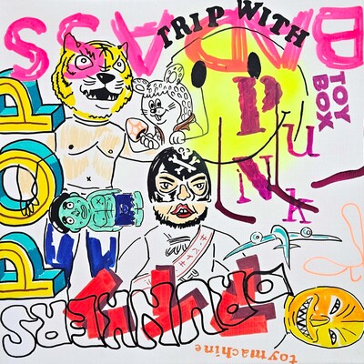 Painting by judas arrieta "drunkers" - Thumbnail 1