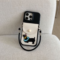 Cute Dachshund Card Holder iPhone Case With Rope *(iPhone 12 - iPhone 16 ) - Thumbnail 4
