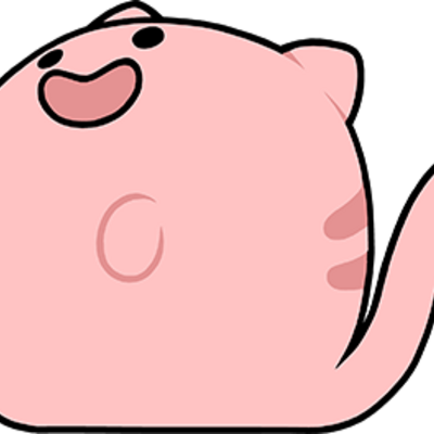 Pink cat sticker - Thumbnail 1