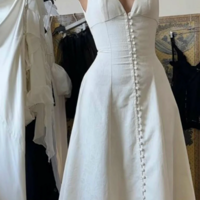 Elegant a line v neck short prom dress for girls