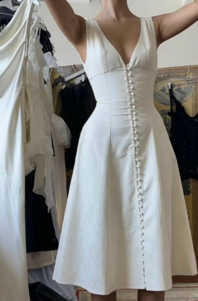 Elegant A line V Neck Short Prom Dress For Girls