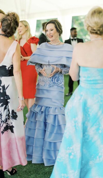 Blue Sheath Off the Shoulder Mother of the Bride/Groom Dress Evening Formal Dress