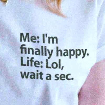 Free shipping-life：wait a sec tee - Thumbnail 2